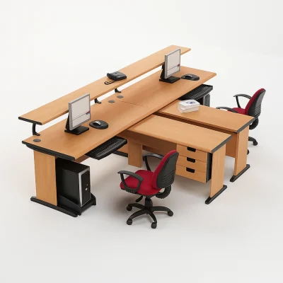 Double Workstation Desk