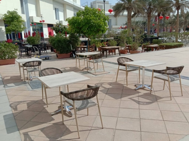 Furniture supplied to Falafel al Rabiyah Al Kandara restaurant