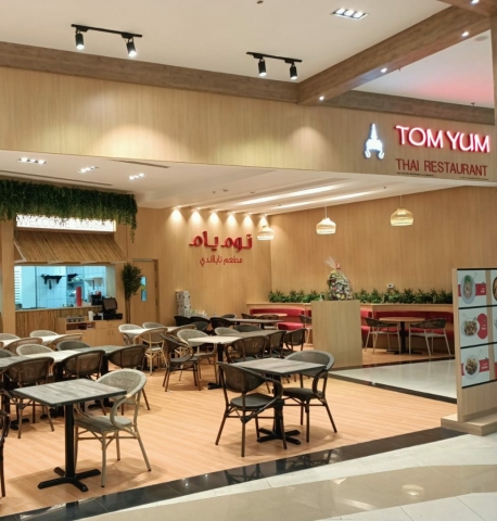 Furniture for Tom Yum Thai restaurant in Dubai Outlet Mall