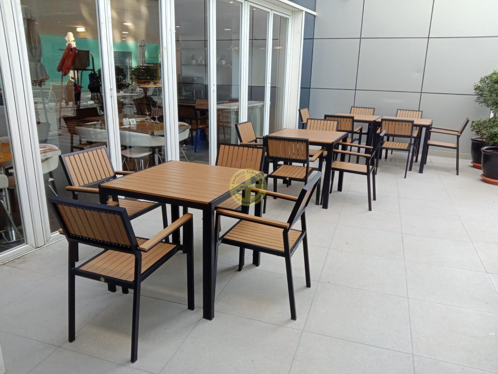 Outdoor restaurant furniture in Premier Inn Abu Dhabi
