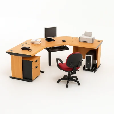 L-Shaped Desk Workstation