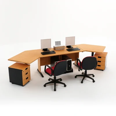 Modern Two Person Office Workstation