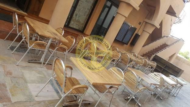 Wooden outdoor restaurant chairs and Tables in UAE