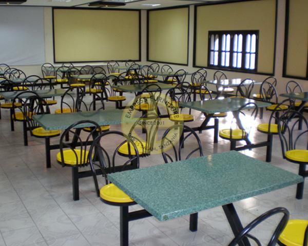 fastfood tables supplied in staff pantry