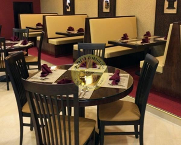Fine Dinning restaurant furniture with elegant high back chairs