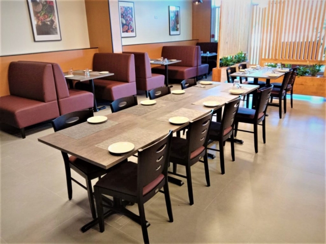 restaurant banquette seating supplied in Dubai
