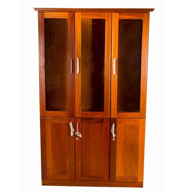 3-door-Hardwood-Mninga-Bookshelf